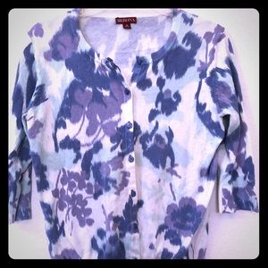 Merona watercolor floral cardigan